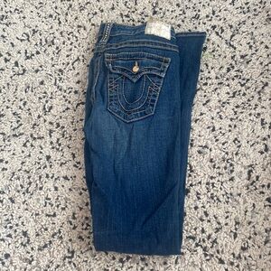 Sick limited edition True Religion jeans that are bedazzled and ripped!